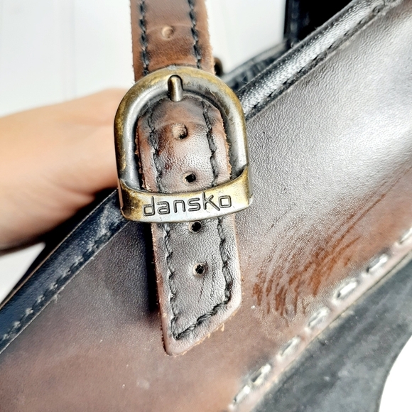 Dansko Marcelle Women's Brown Leather Clogs - Picture 13 of 16